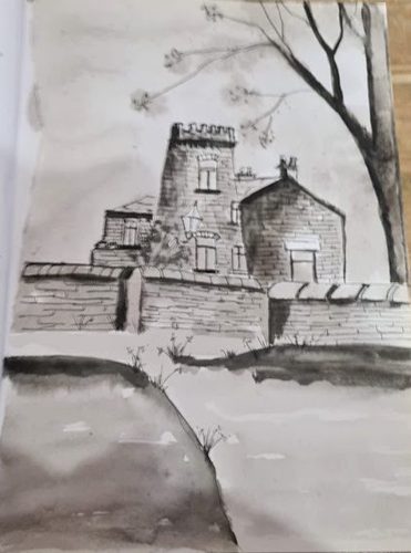 Christine M. windmill at Wentworth, Saxon Tower.